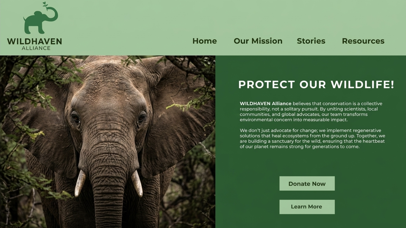 Web Page Mock-up